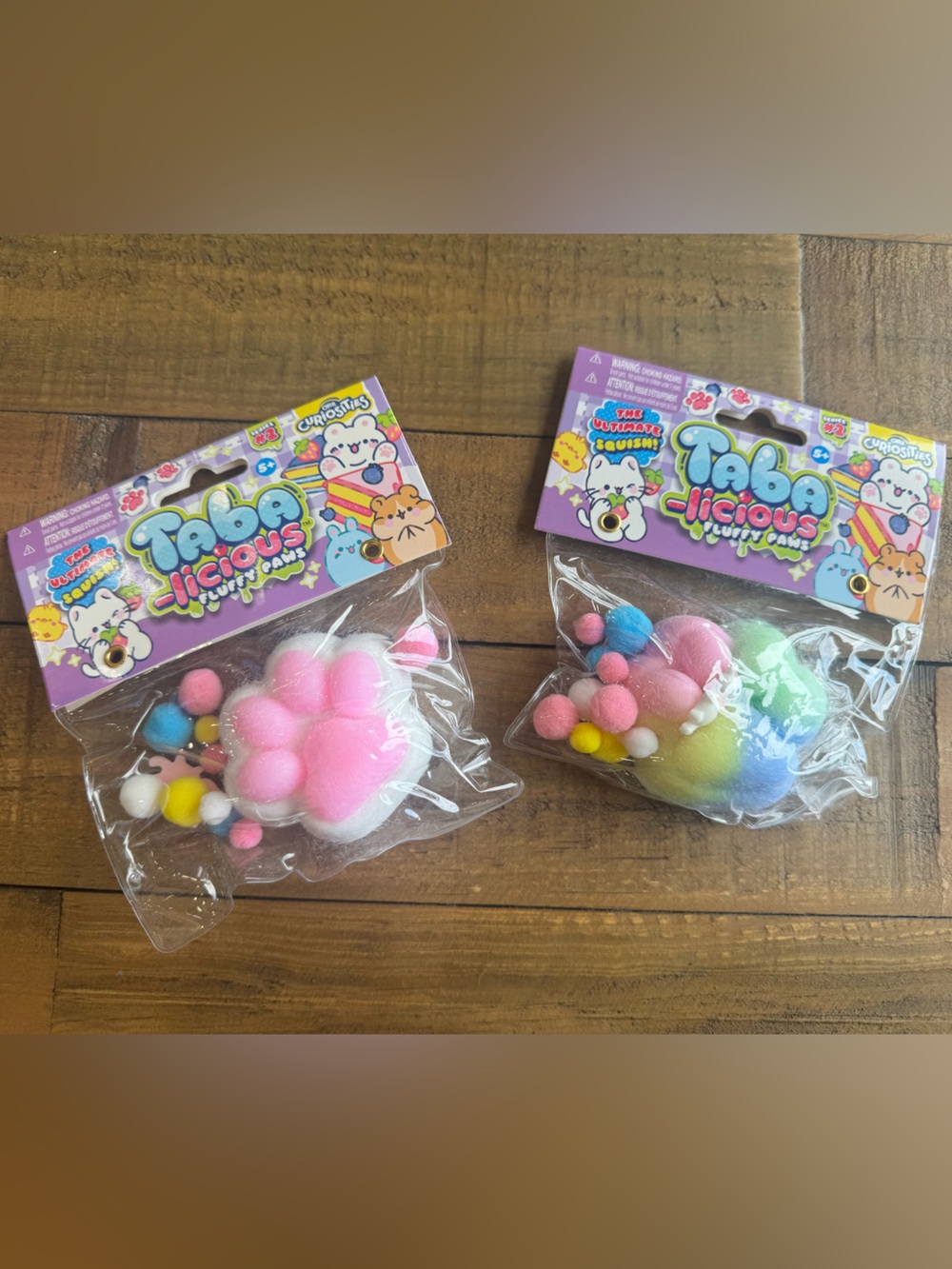 Rare! Taba-Licious Fluffy Paws Squishy x2